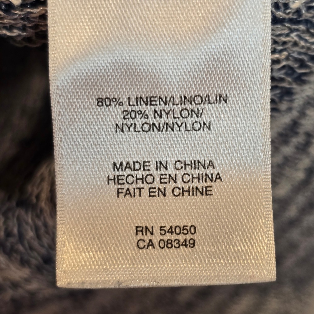 Rachel Roy Sweater Linen Cardigan Womens Medium Blue - Picture 4 of 6